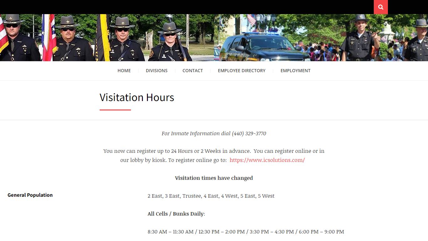 Visitation Hours - Lorain County